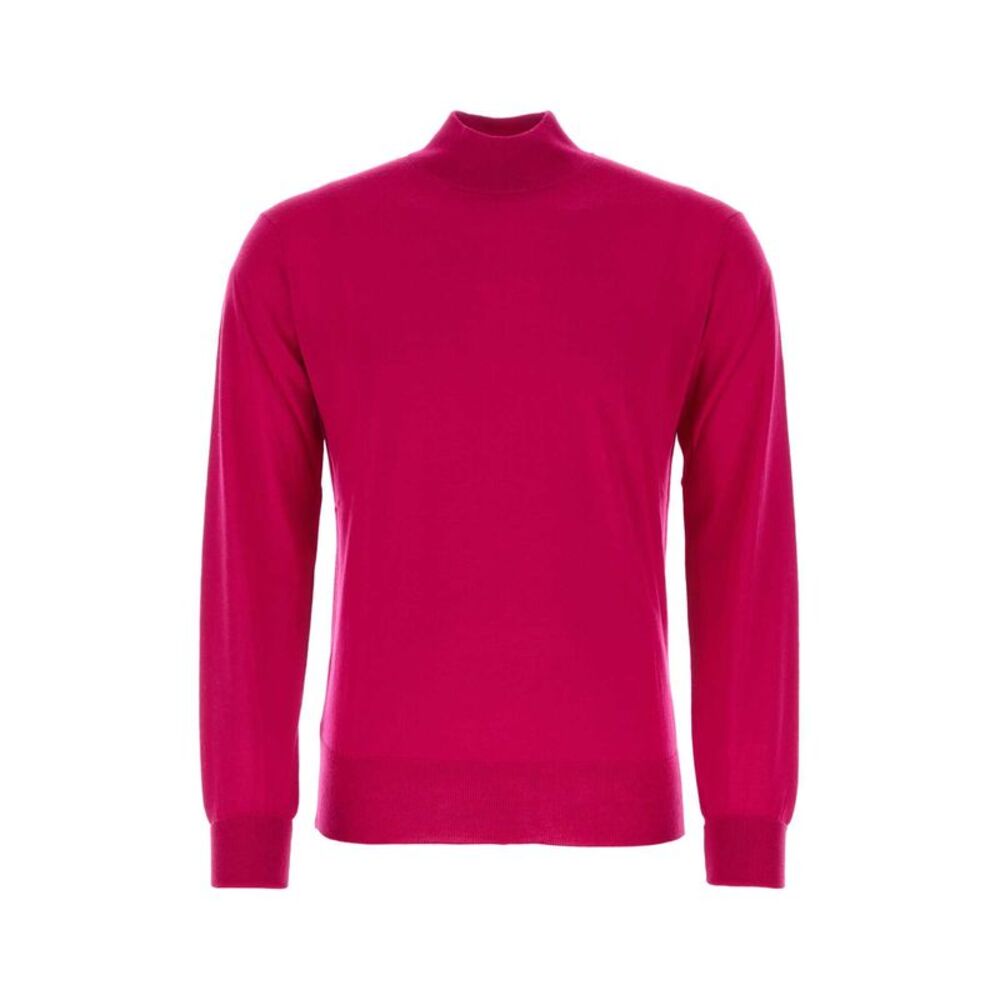 Pt Torino Men Fuchsia Wool Sweater
